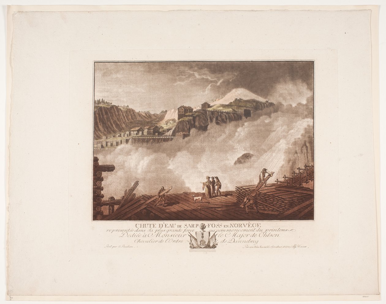 Waterval van Sarp-Foss in Noorwegen door Georg Haas
