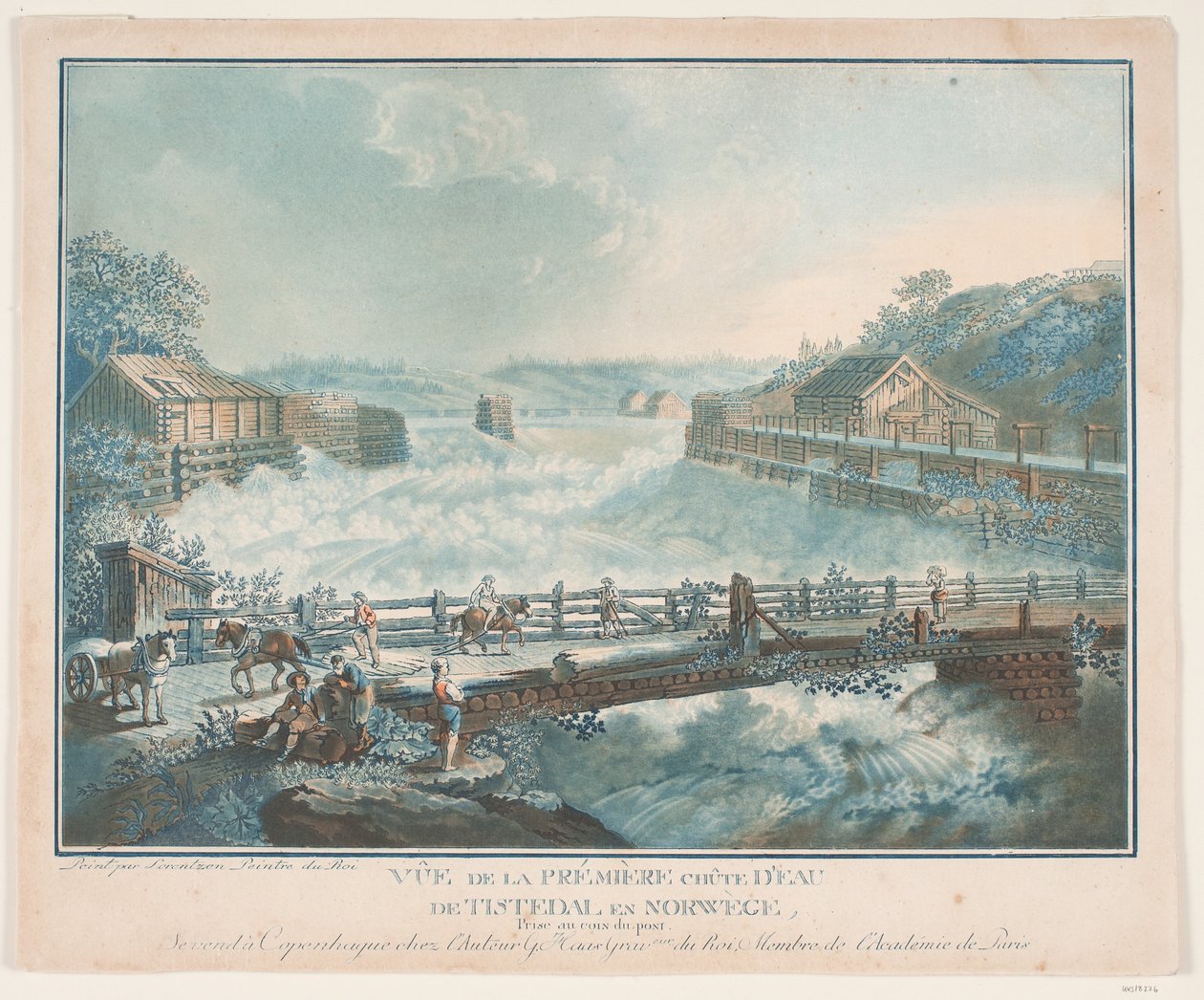Uitzicht op de eerste waterval van Tisteddal in Noorwegen door Georg Haas