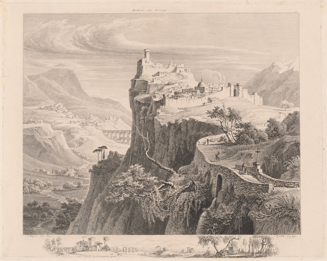 Ovindoli in de Abruzzen door Georg Heinrich Busse
