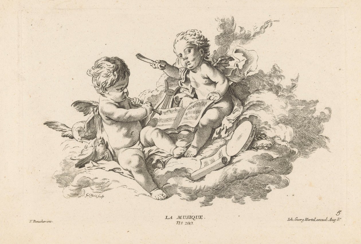Muziek (Livre des Arts) door Georg Leopold Hertel