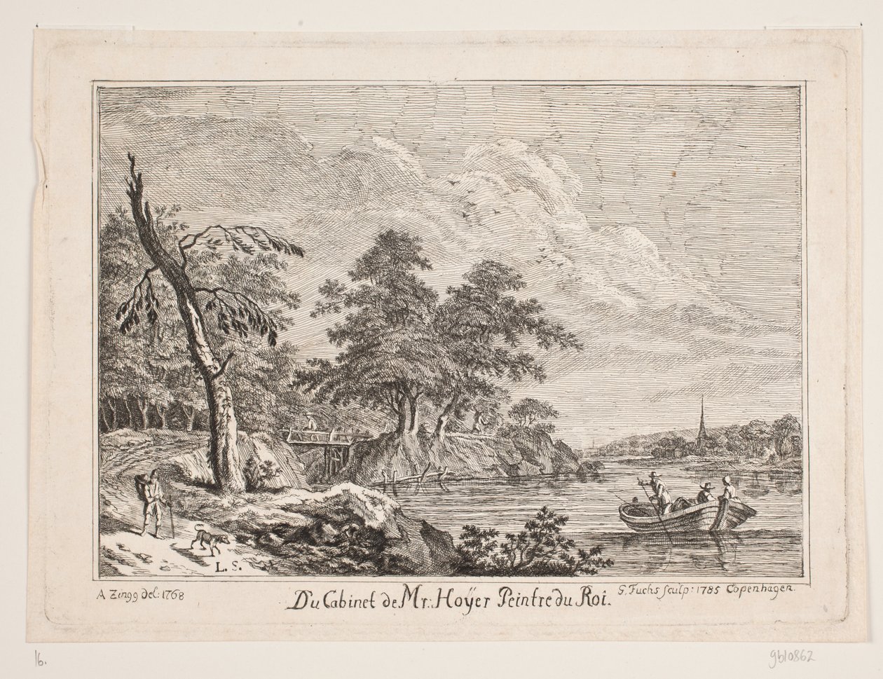 Rivierlandschap door Georg Mathias Fuchs