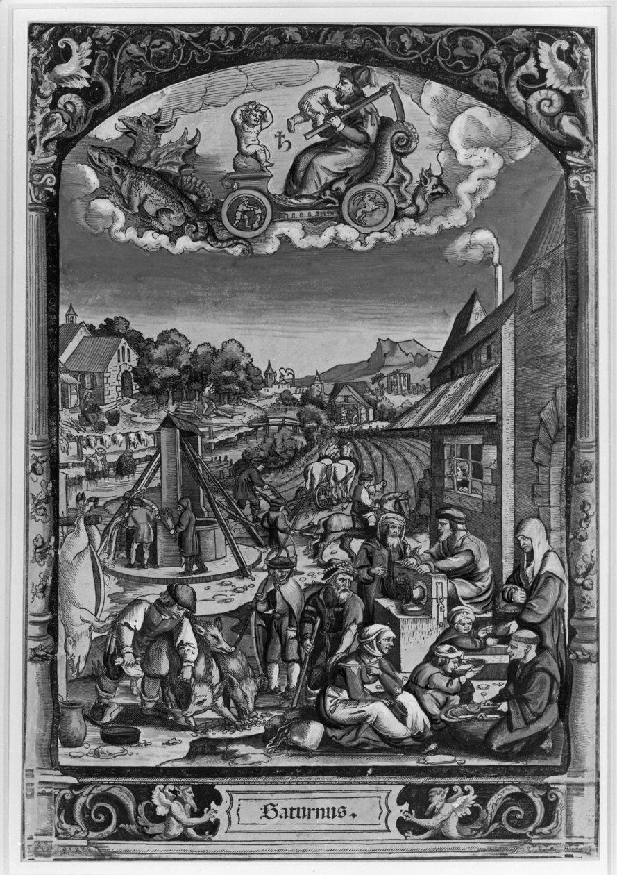 De zeven planeten: Saturnus door Georg Pencz
