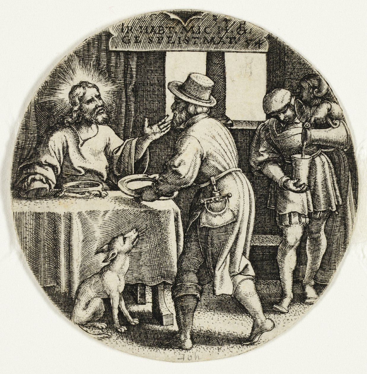 De Hongerigen Voeden, uit De Zeven Werken van Barmhartigheid door Georg Pencz