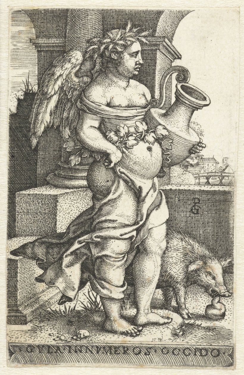 Gulzigheid (Gula) door Georg Pencz