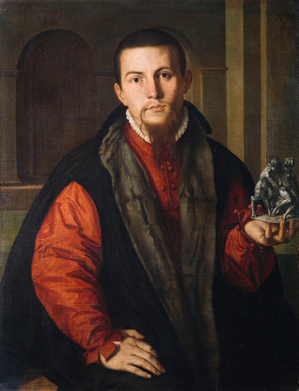 Portret van een heer door Georg Pencz