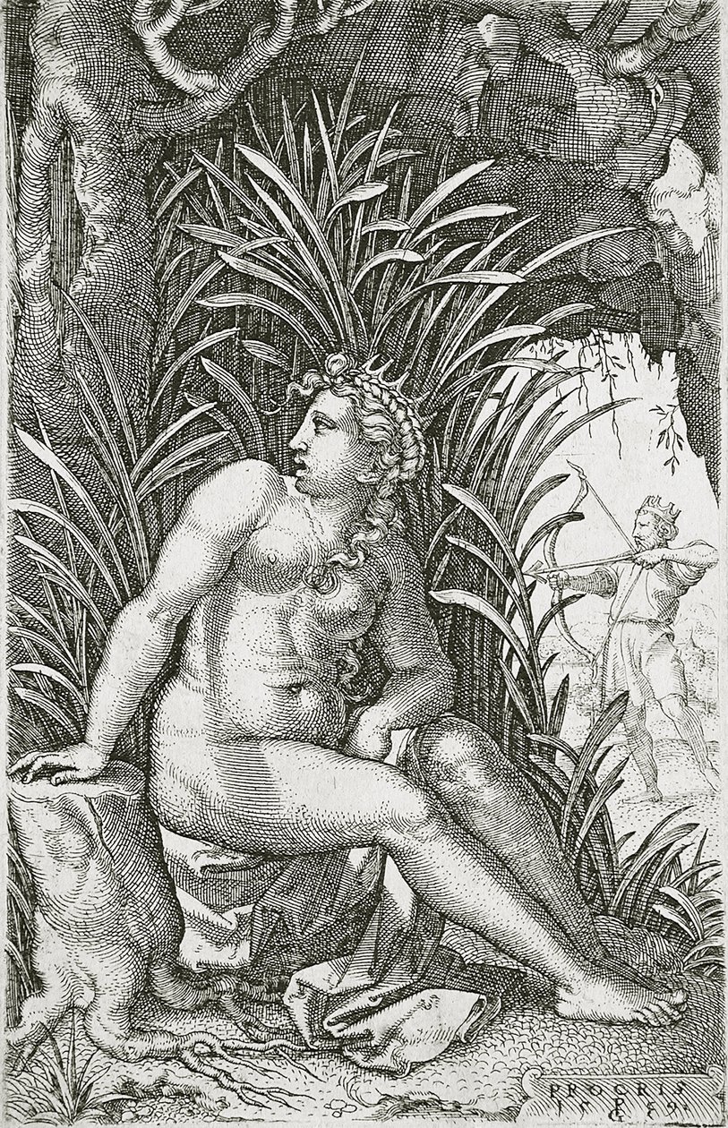 Procris gedood door Cephalus door Georg Pencz