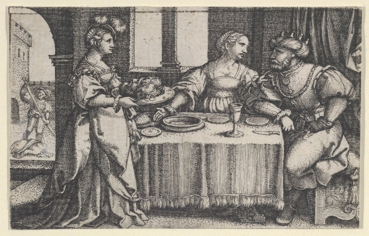 Salome met het Hoofd van Johannes de Doper door Georg Pencz