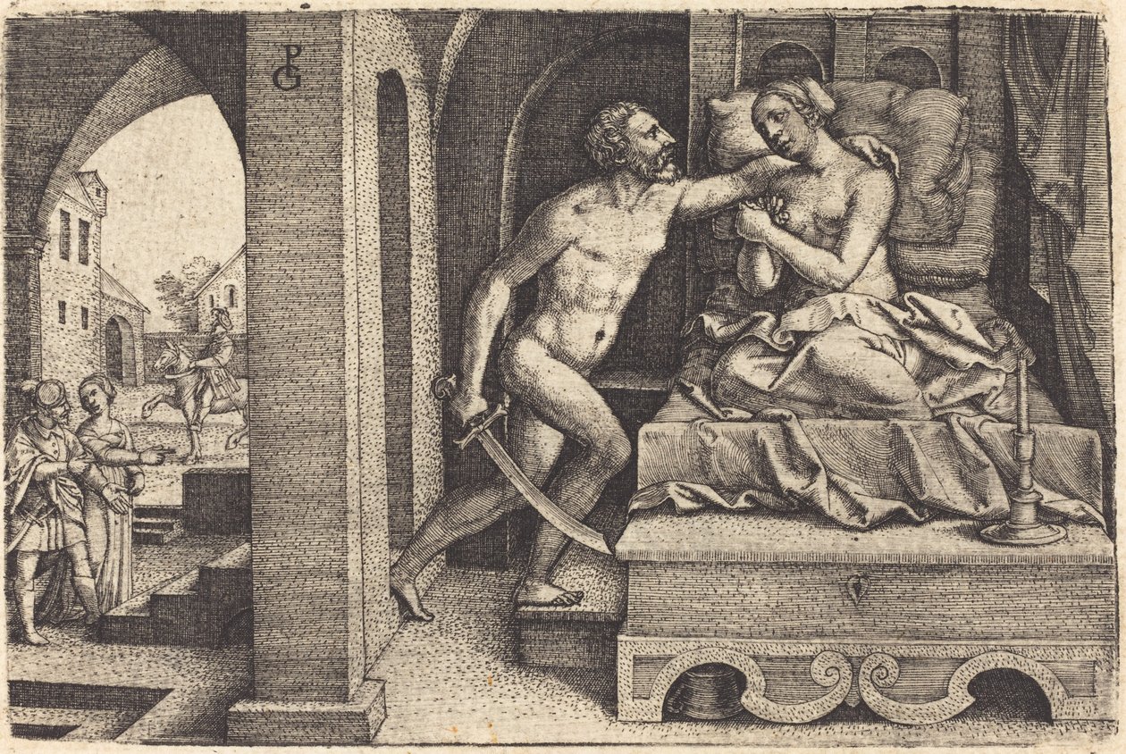 Tarquin en Lucretia door Georg Pencz