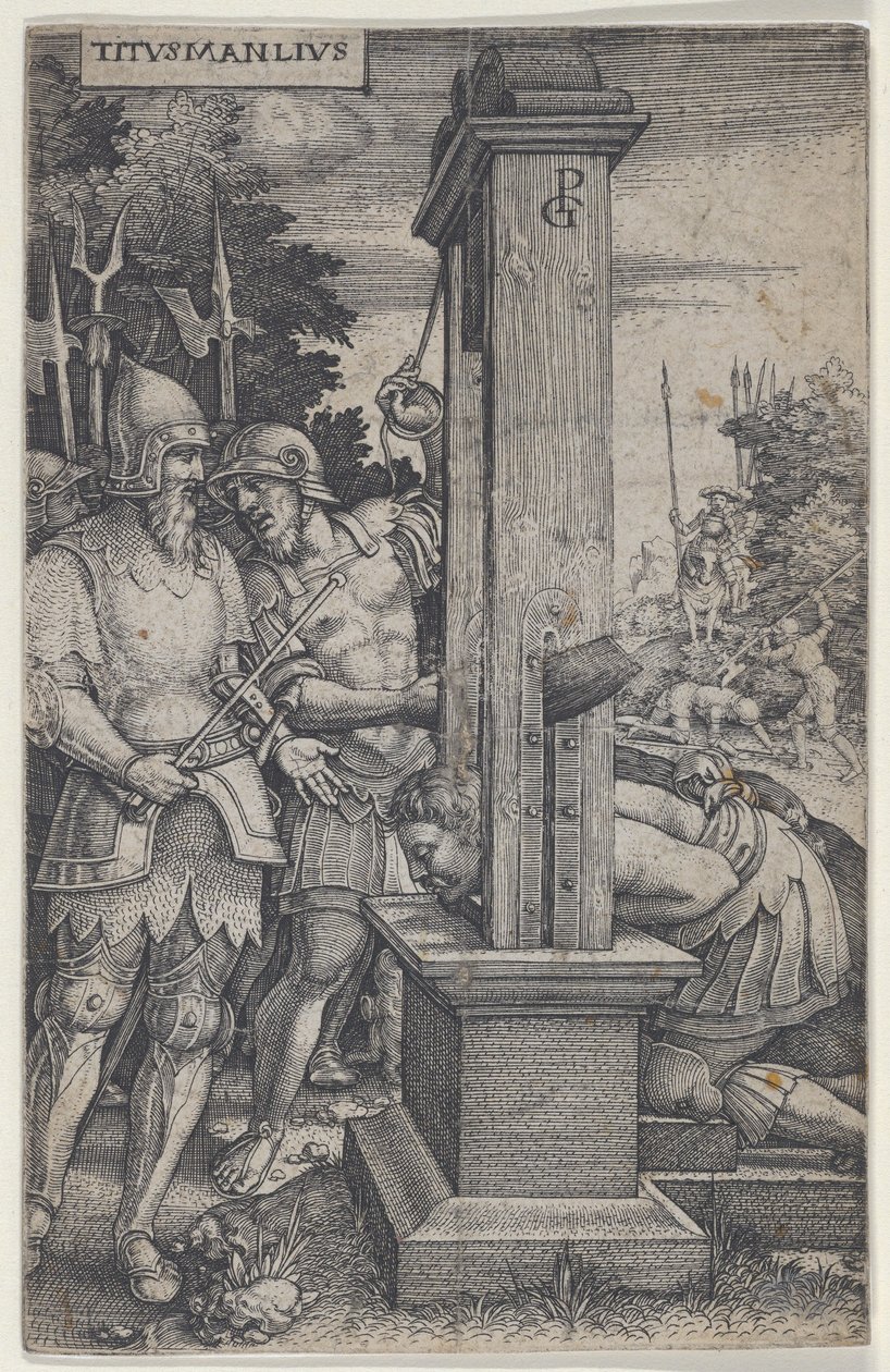 Titus Manlius, uit Romeinse Helden, 1535 door Georg Pencz