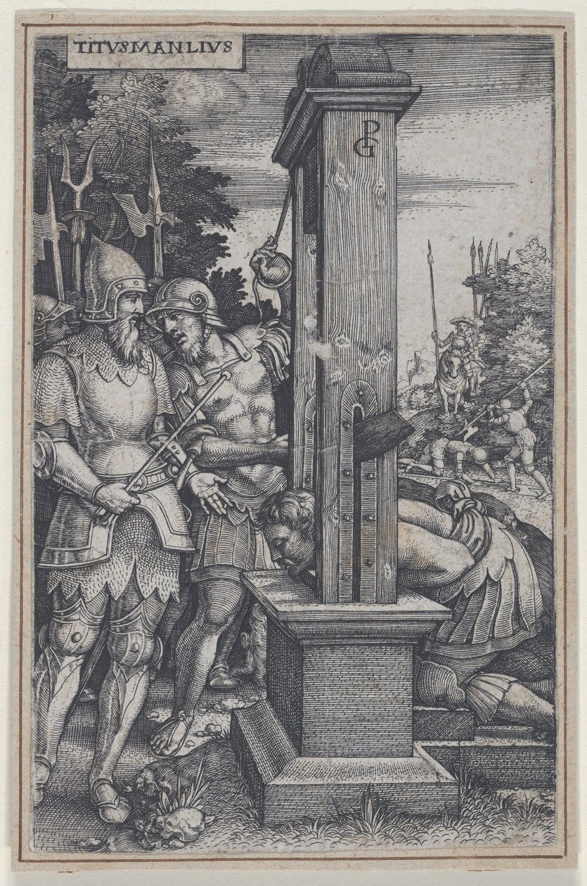 Titus Manlius, uit Romeinse Helden, 1535 door Georg Pencz