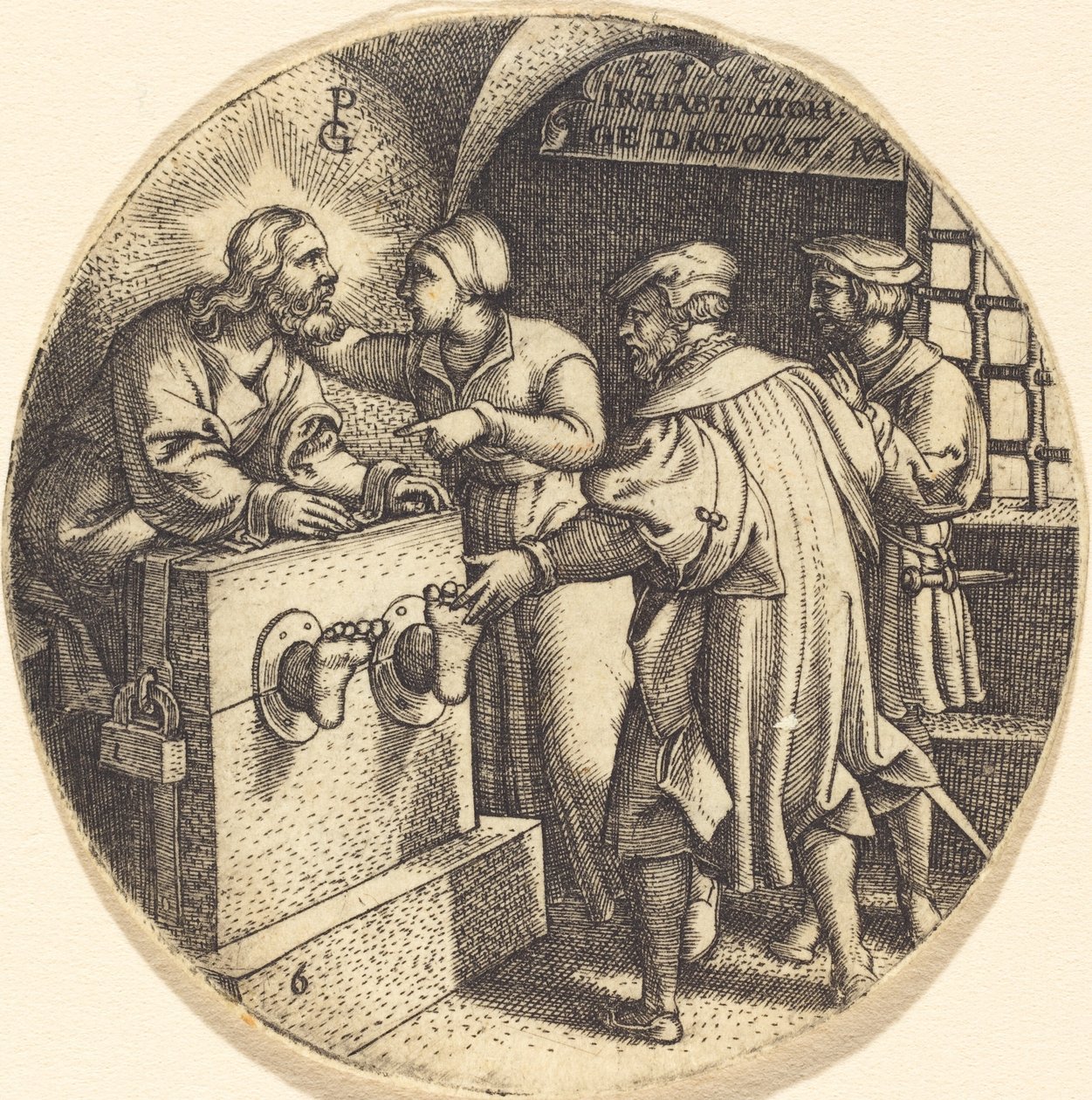De gevangenen bezoeken door Georg Pencz