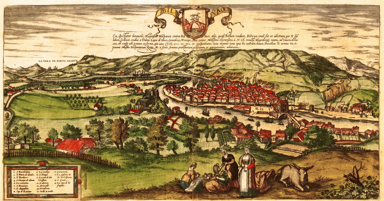 Bilbao door Georg and Hogenberg Franz (1535 90) Braun