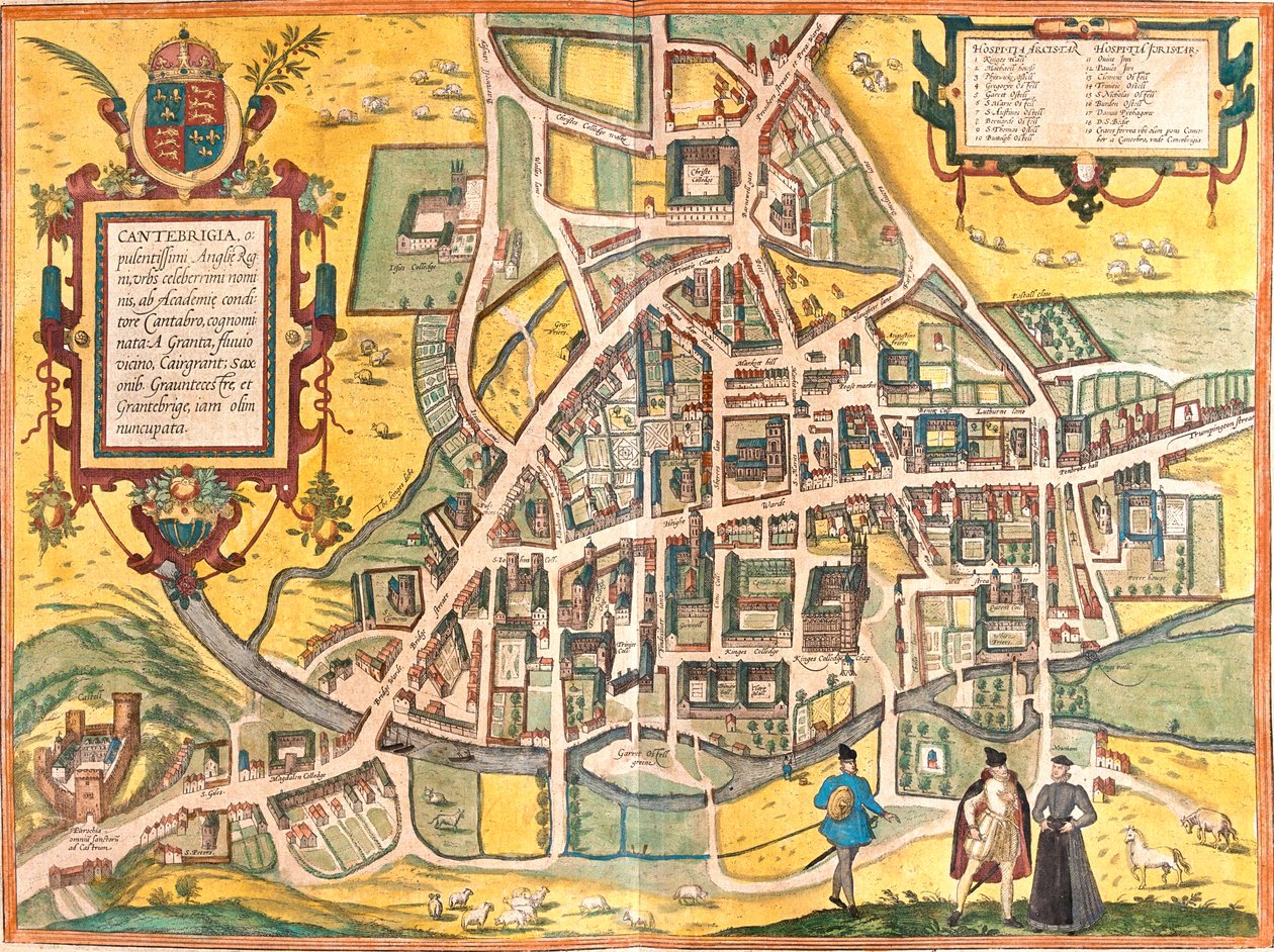 Cambridge, Groot-Brittannië door Georg and Hogenberg Franz (1535 90) Braun
