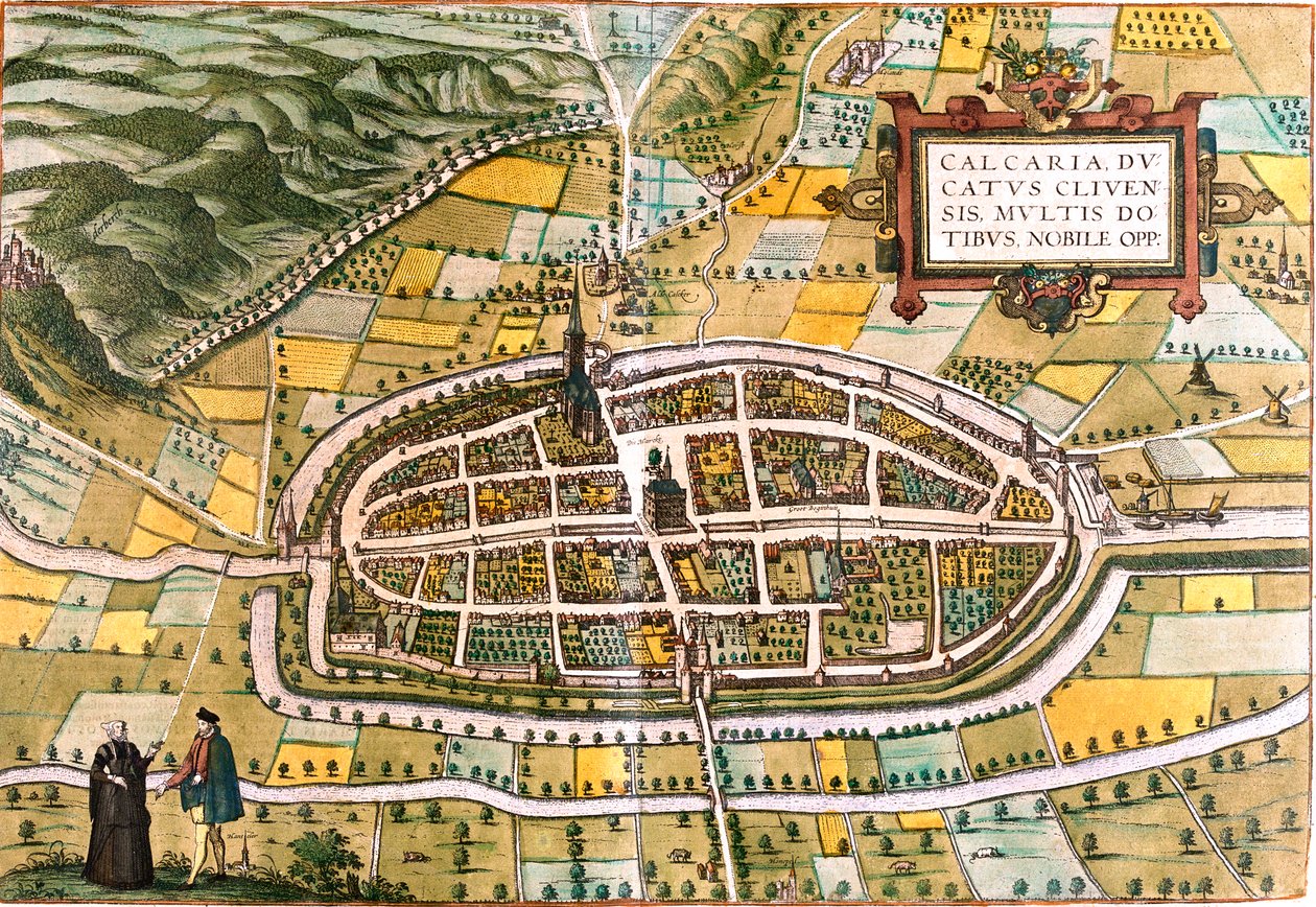 Kalkar, Duitsland door Georg and Hogenberg Franz (1535 90) Braun