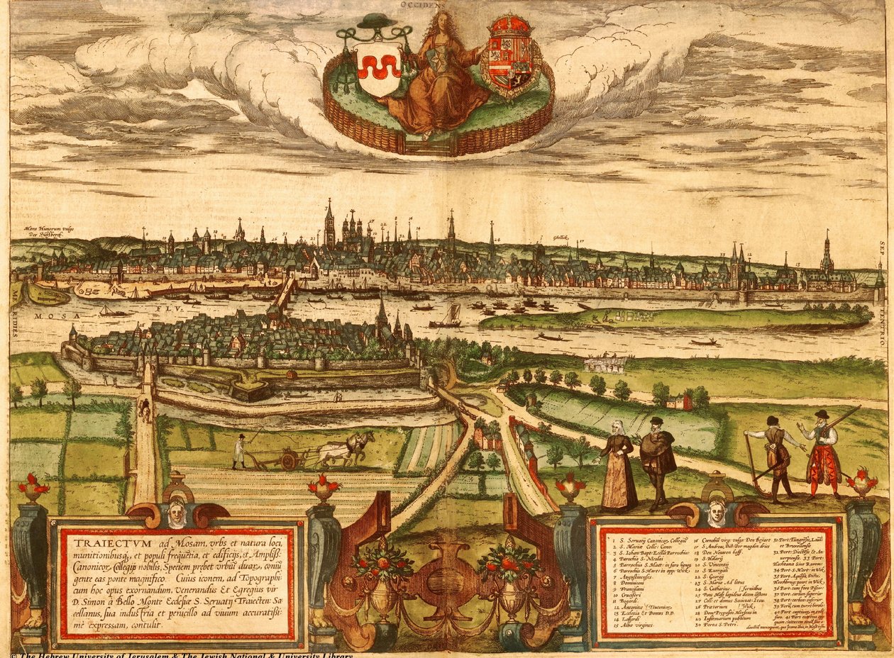Maastricht, Netherlands, Holland door Georg and Hogenberg Franz (1535 90) Braun