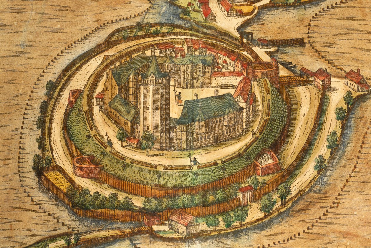 Kaart van Ratzeburg uit Civitates Orbis Terrarum door Georg Braun door Georg Braun and Hogenberg Franz
