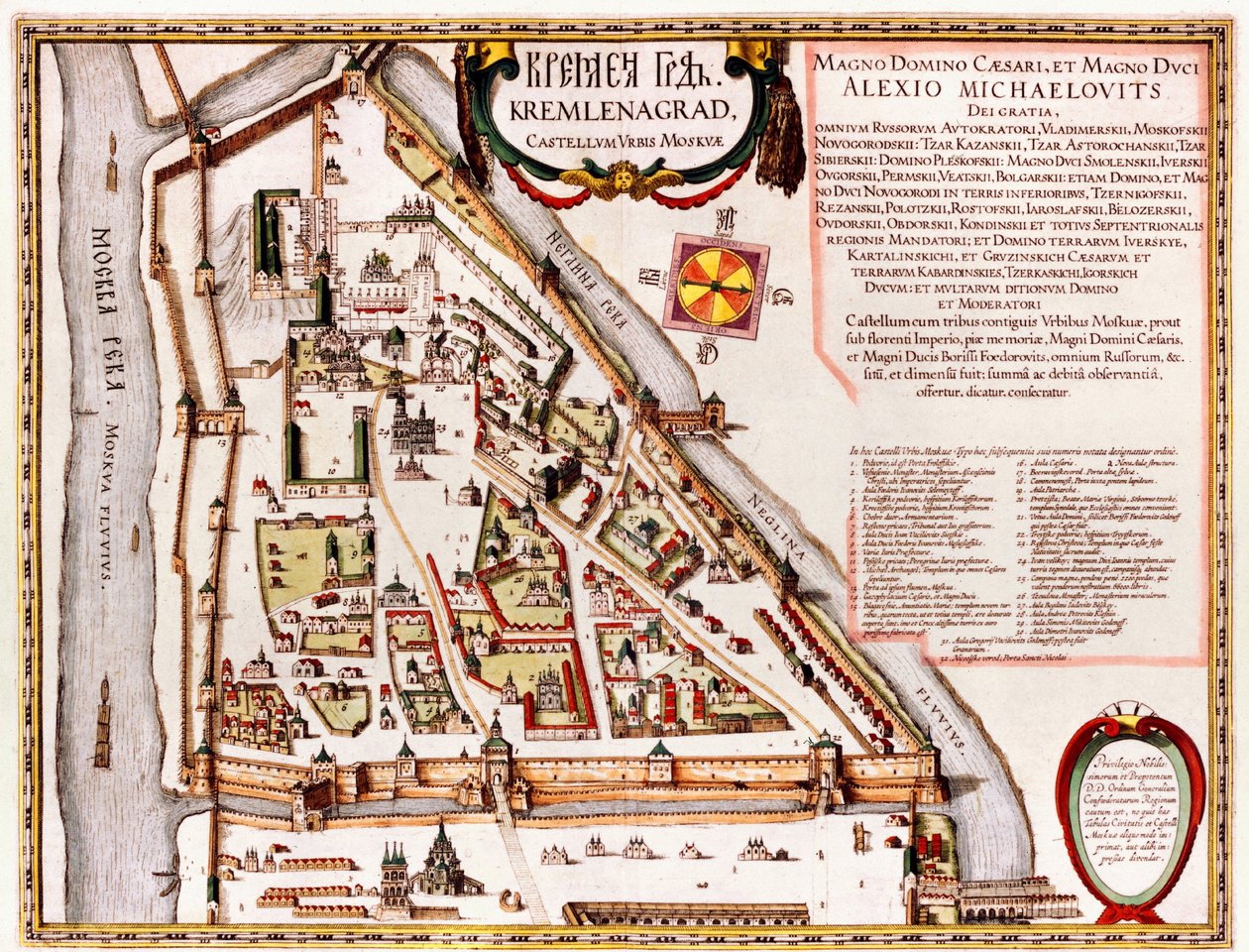 Moskou, Moskva, Rusland door Georg and Hogenberg Franz (1535 90) Braun