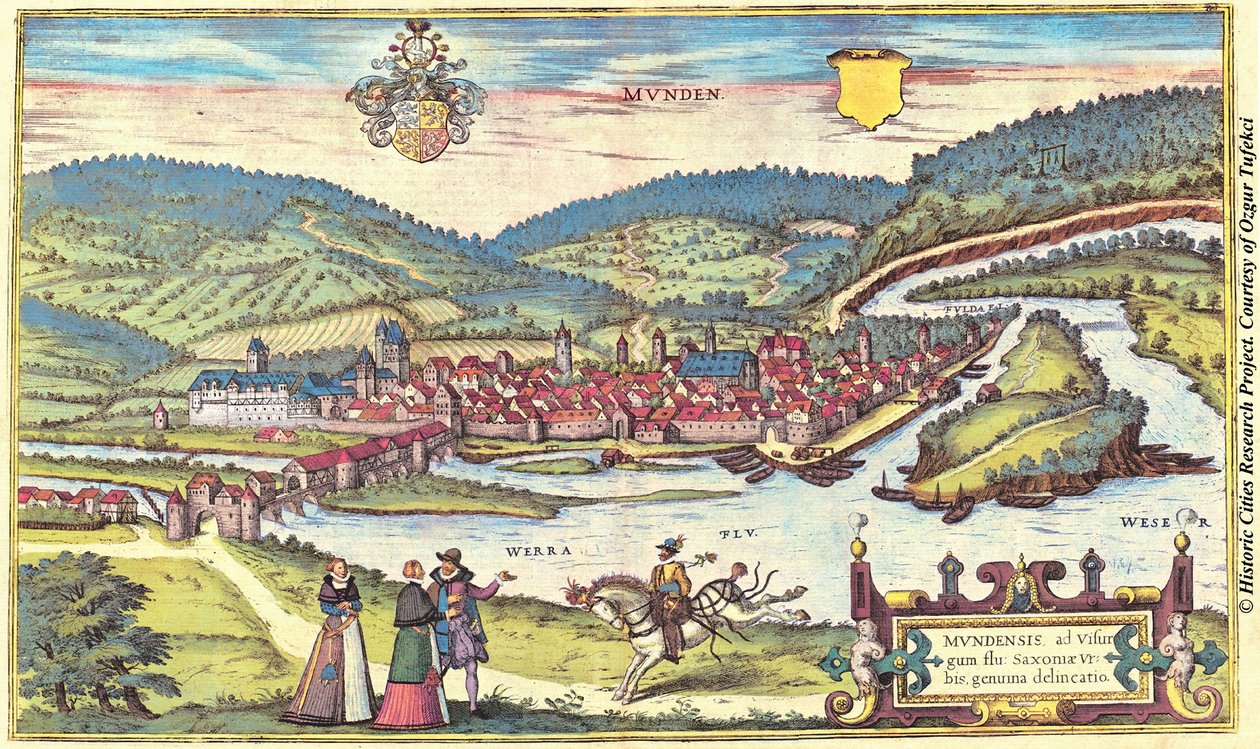 Munt, Munden, Zwitserland door Georg and Hogenberg Franz (1535 90) Braun