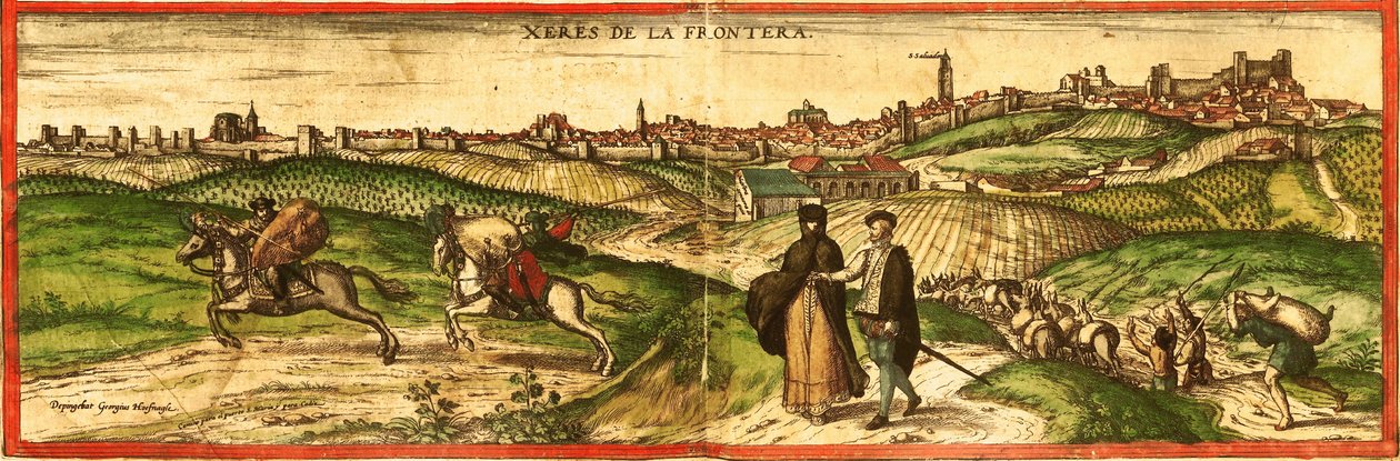 Spanje door Georg and Hogenberg Franz (1535-90) Braun