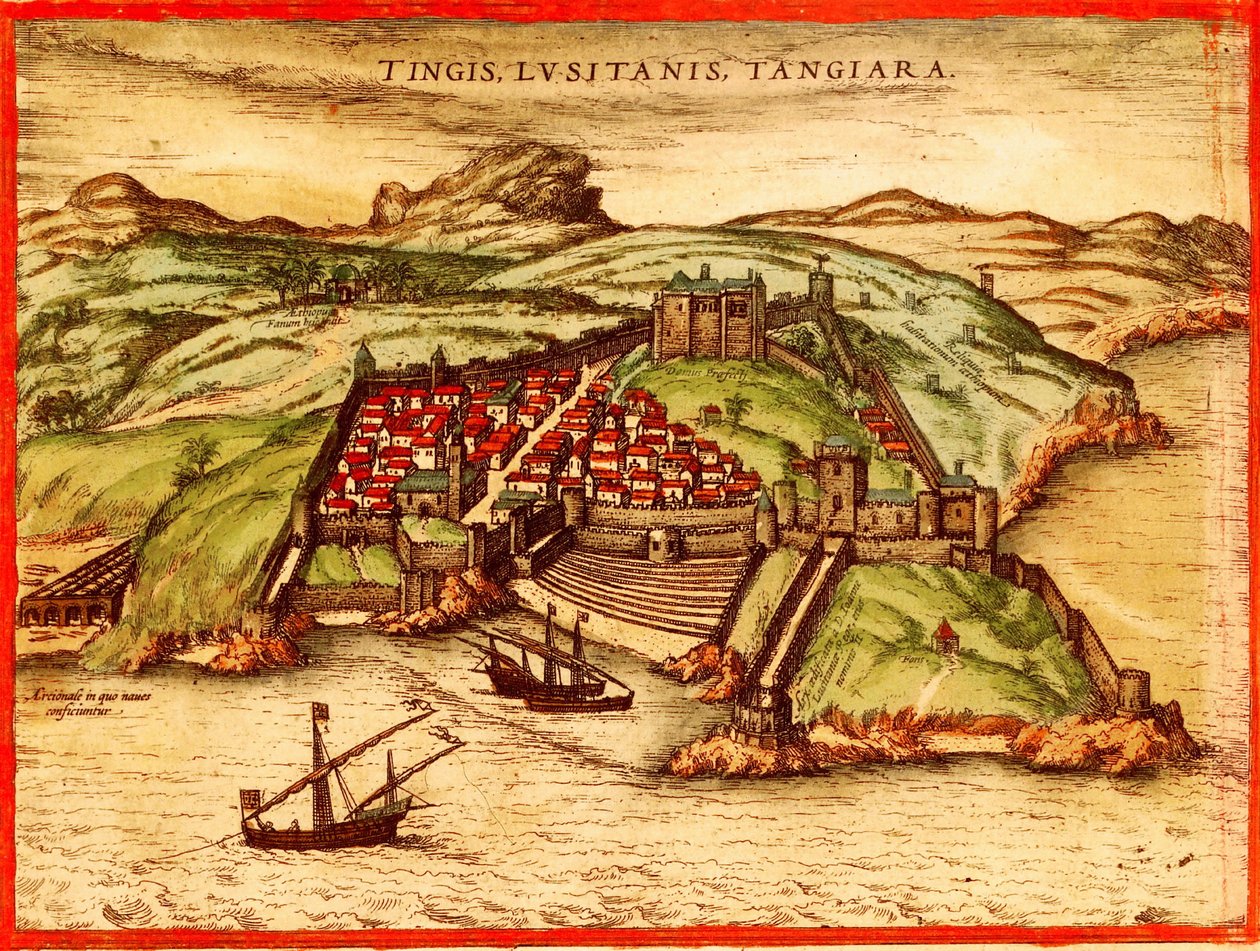 Tanger, Marokko door Georg and Hogenberg Franz (1535 90) Braun