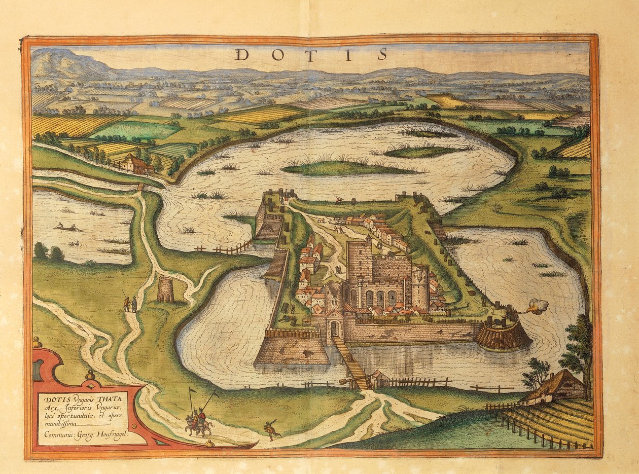 Tata, Dotis uit Civitates Orbis Terrarum door Georg Braun door Georg Braun and Hogenberg Franz