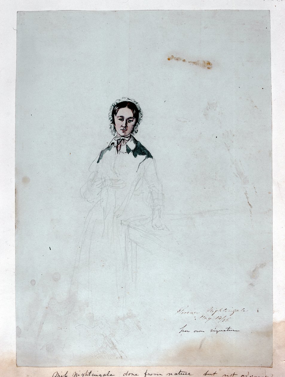 Een onvoltooid portret van Florence Nightingale (1820-1910) 1856 door George Cadogan