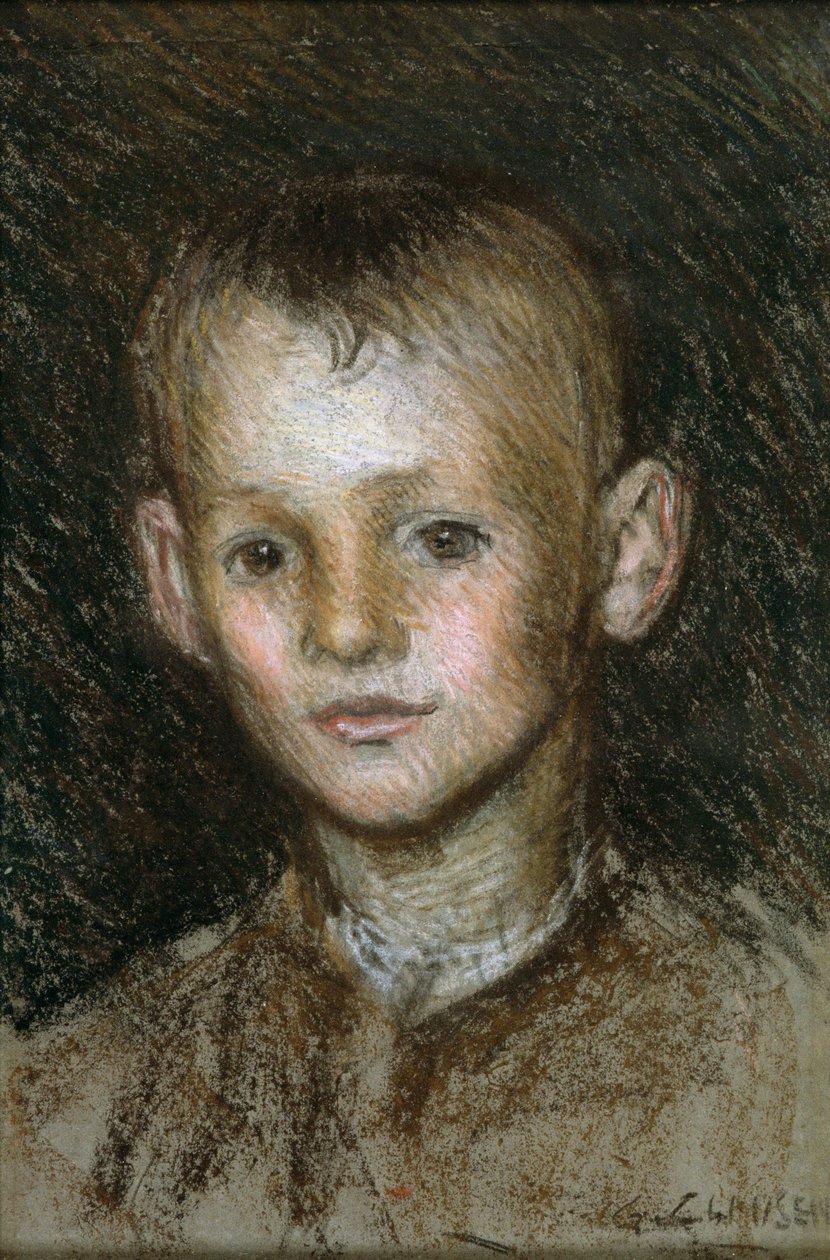 Studie van een boerenjongen door George Clausen