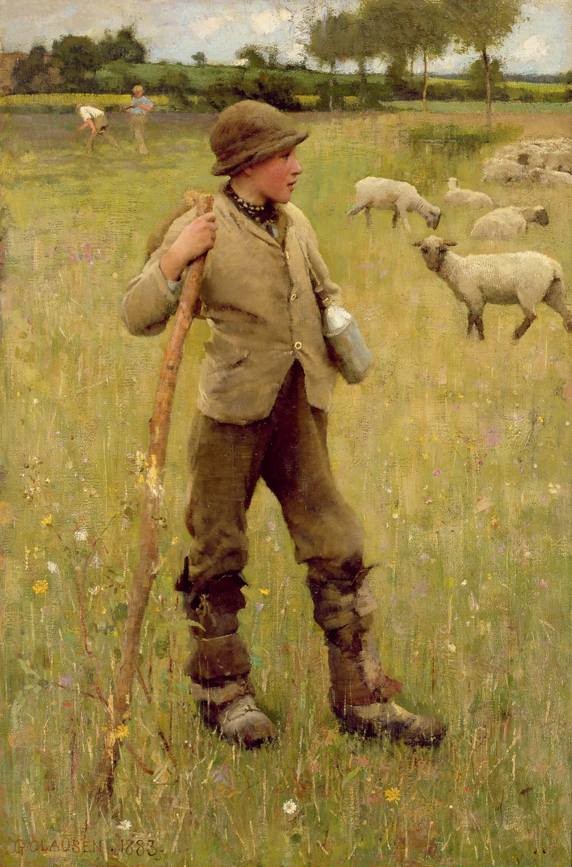 De herdersjongen, 1883 door George Clausen