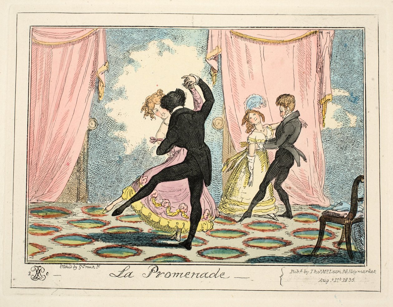 De Wandeling, 1835 door George Cruikshank