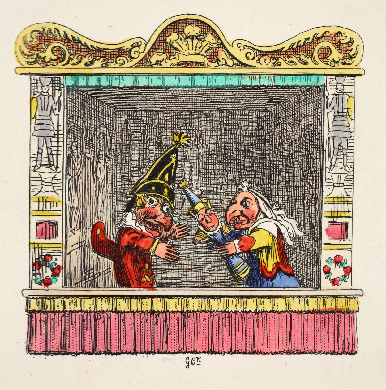 Punch en Judy met het Kind uit 