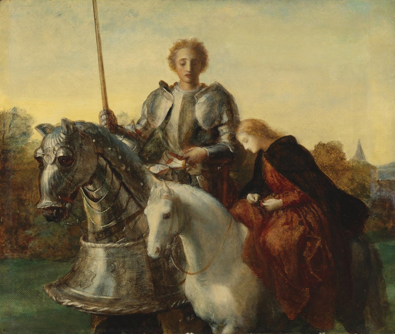 Een studie voor Una en het Rode Kruis door George Frederick Watts