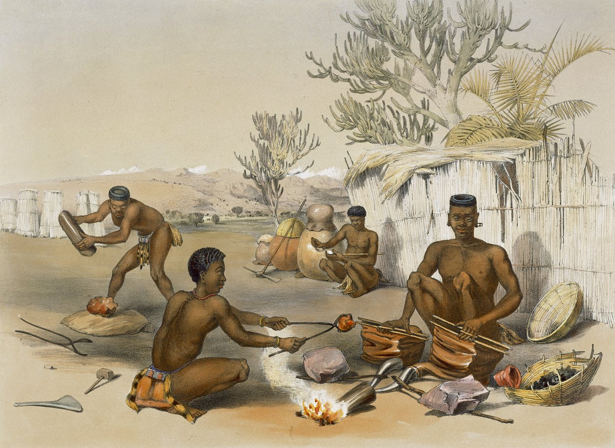 Zulu smeden aan het werk, plaat 23 uit 