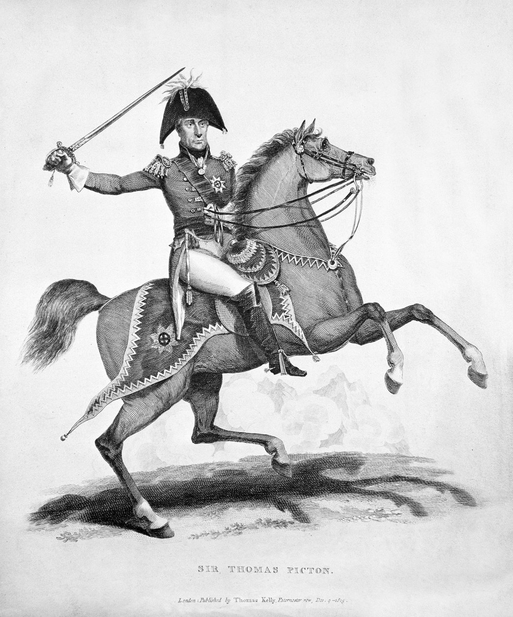 Sir Thomas Picton, gegraveerd door Samuel Mitan, 1815 door George Jones