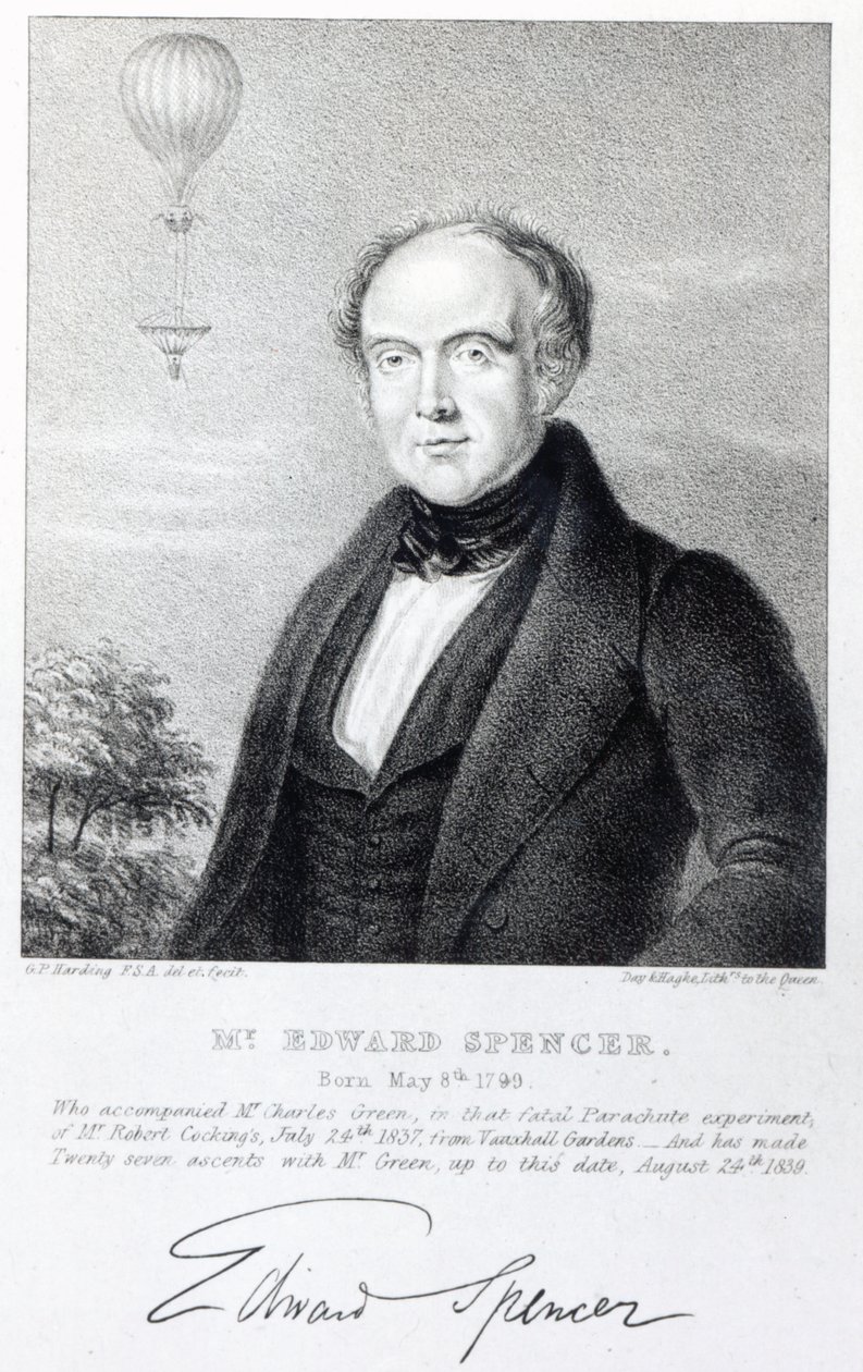Mr. Edward Spencer, lithografie door Day und Haghe, 1839 door George Perfect Harding
