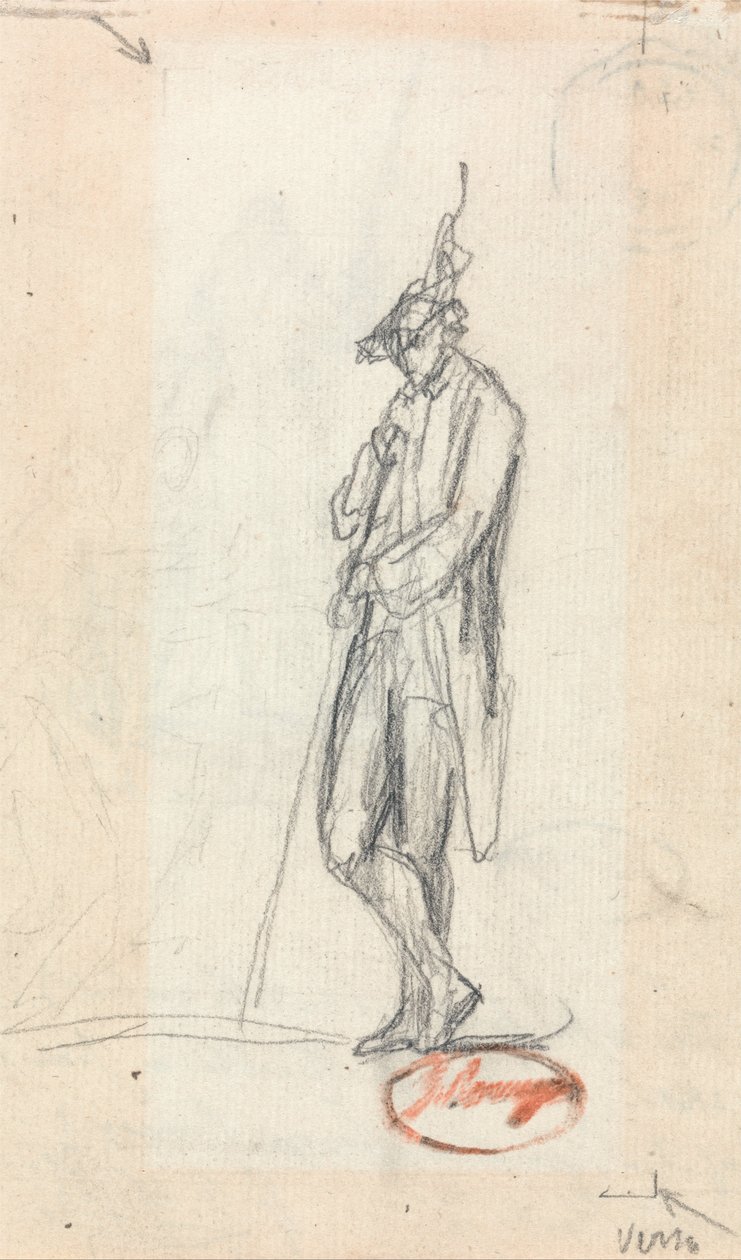 Een Staande Mannelijke Figuur door George Romney