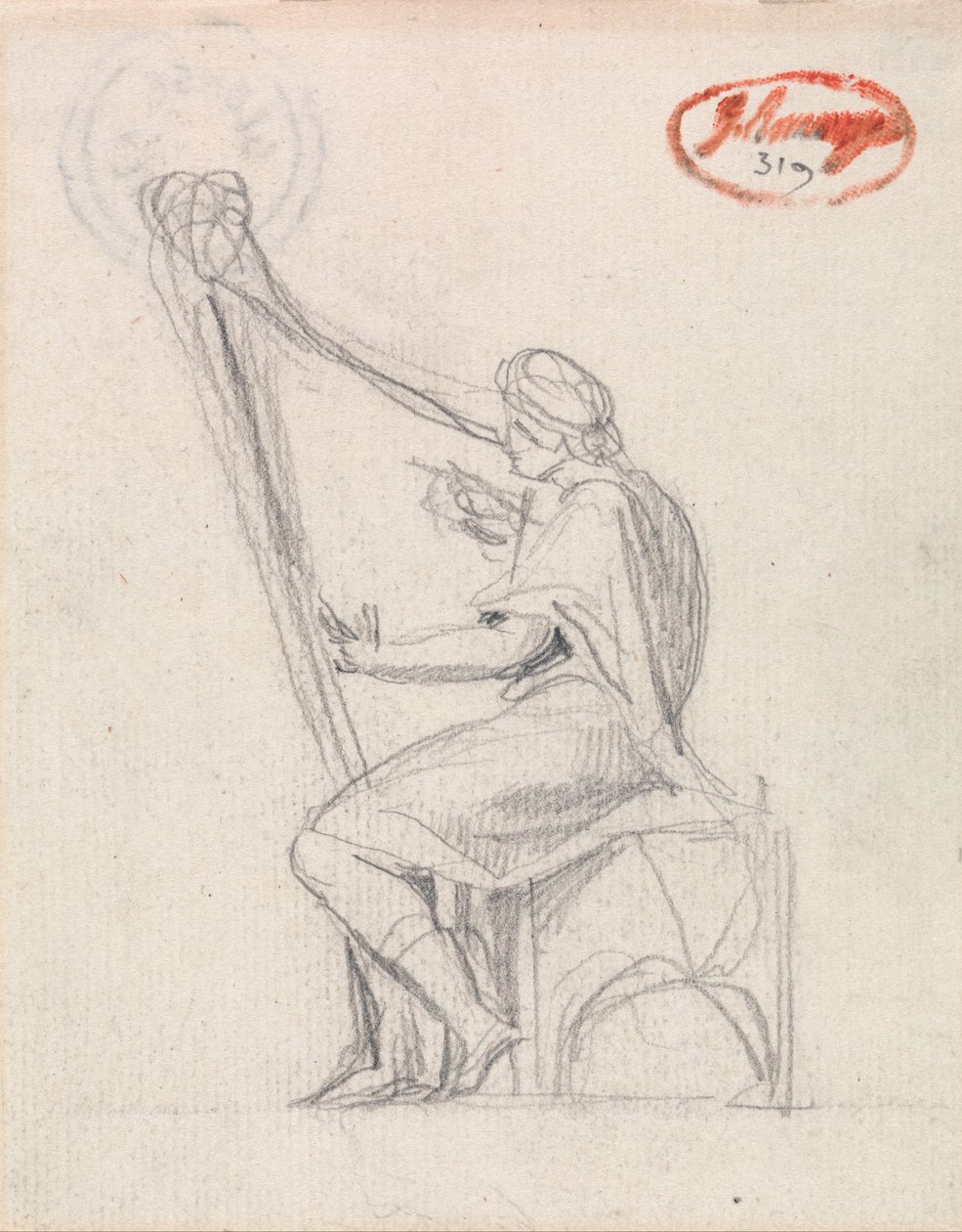 David speelt de harp door George Romney