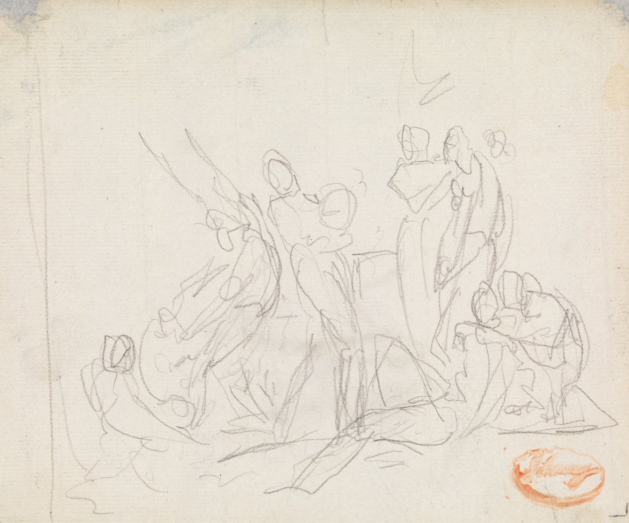 Figurencompositie Studie 14 door George Romney