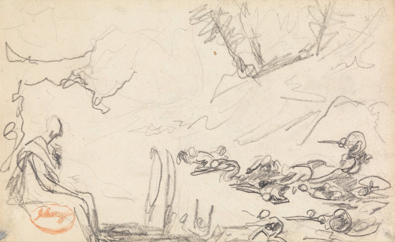 Figurencompositie Studie 32 door George Romney