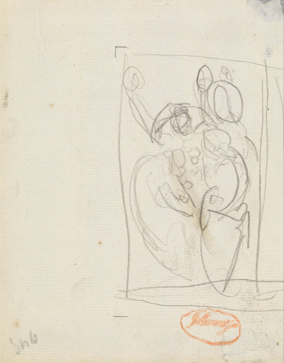 Figurencompositie studie 9 door George Romney