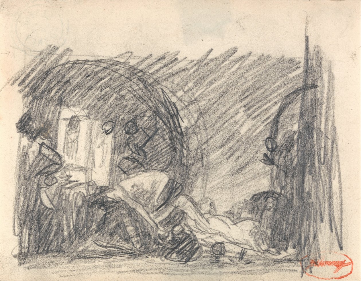 Howard bezoekt een gevangenis door George Romney