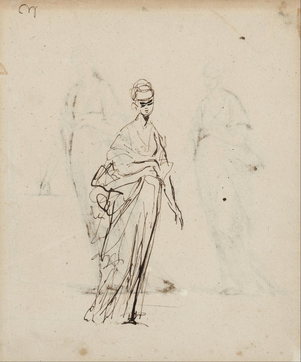 Enkele vrouwelijke figuur door George Romney