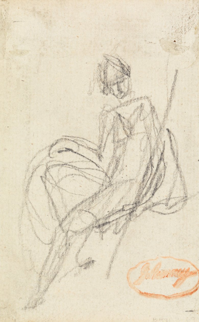 Studie van een Zittende Vrouw door George Romney