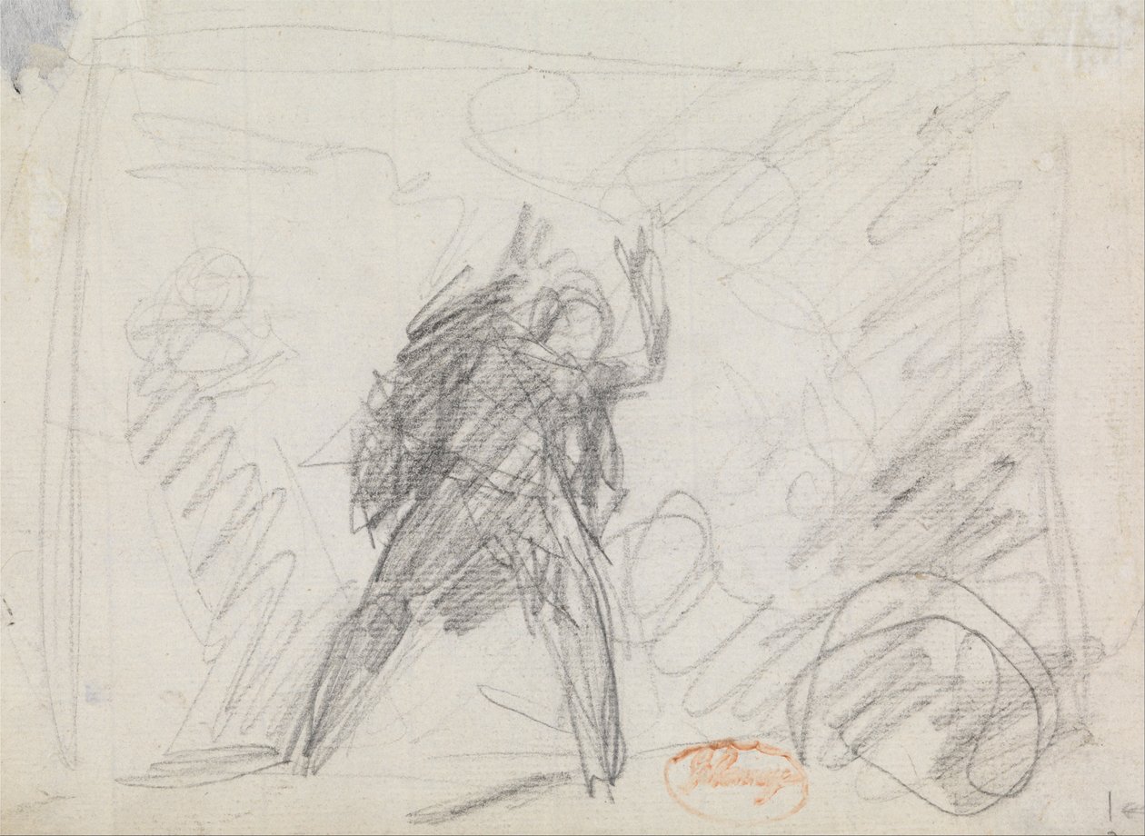 Studie van een staande figuur door George Romney