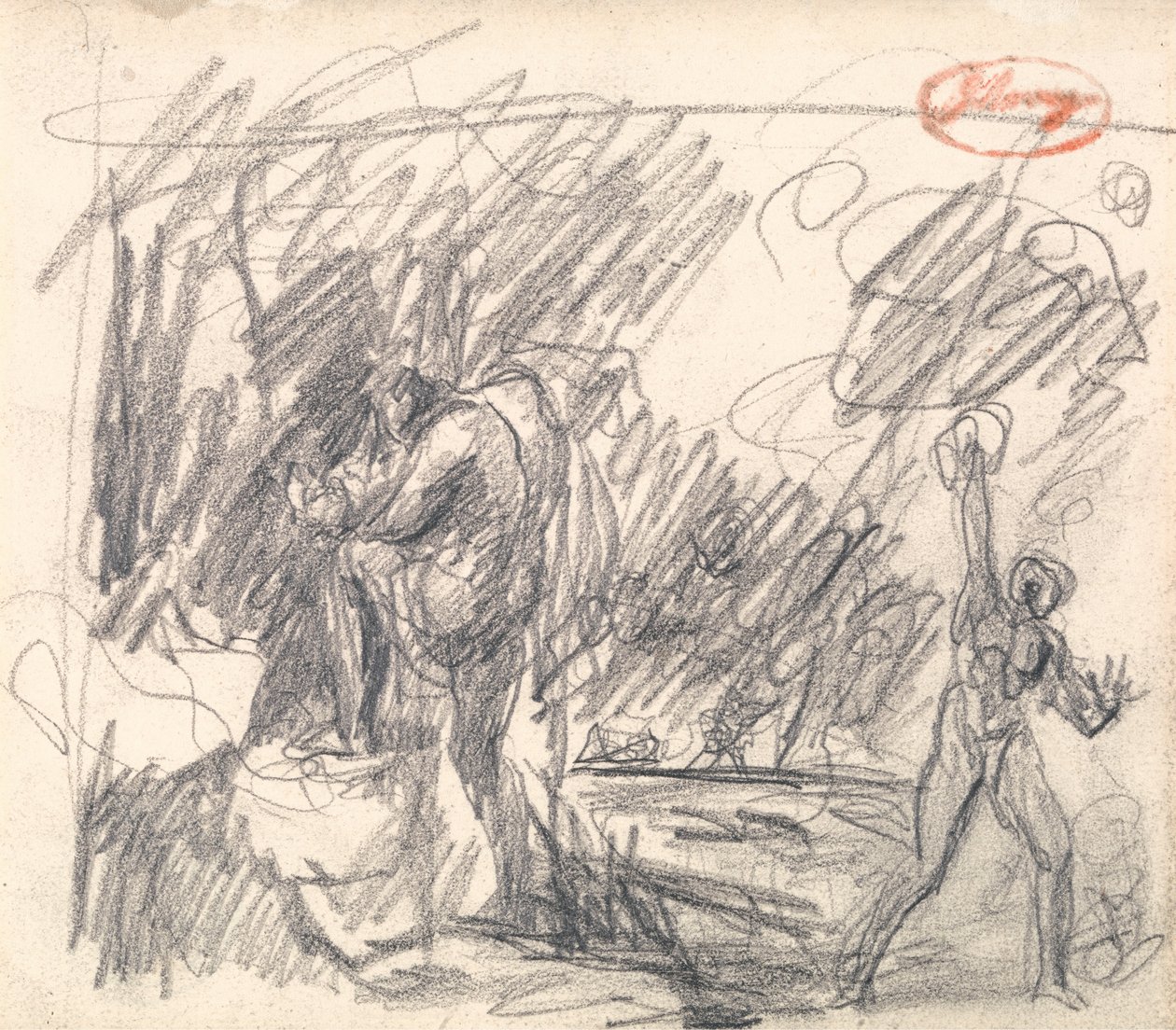 Het verlaten en redden van Perdita door George Romney