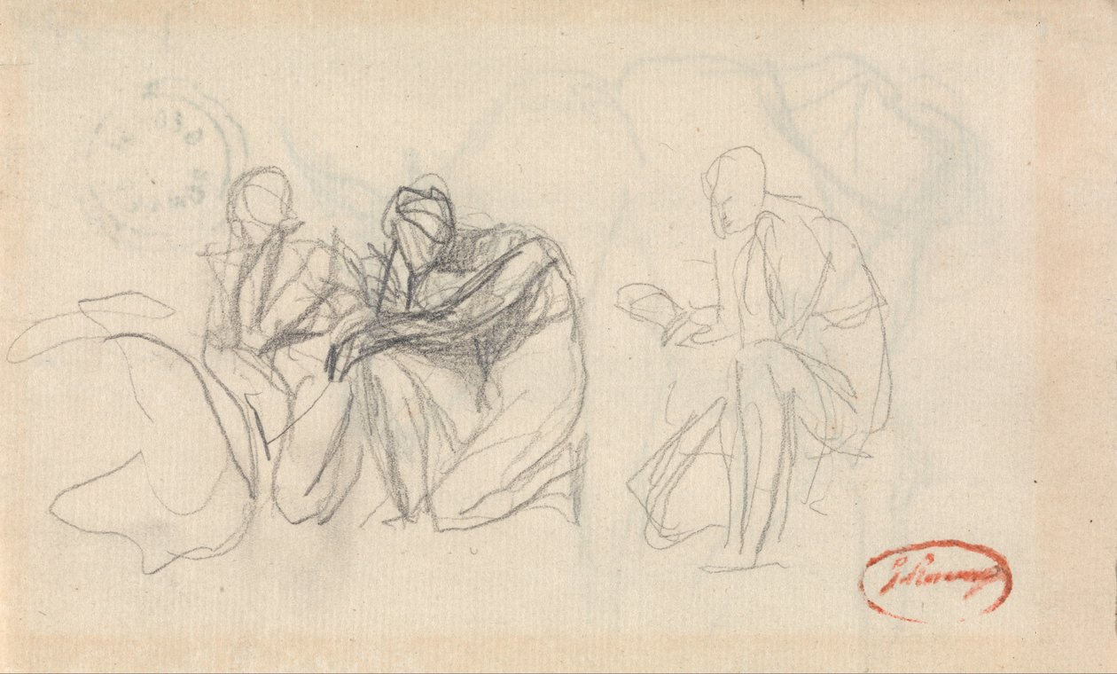 Drie Knielende Figuren door George Romney