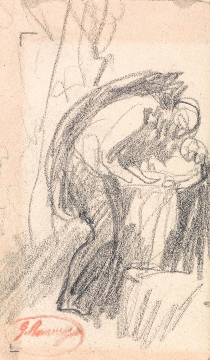 Ongeïdentificeerd onderwerp - Een man met een kind door George Romney