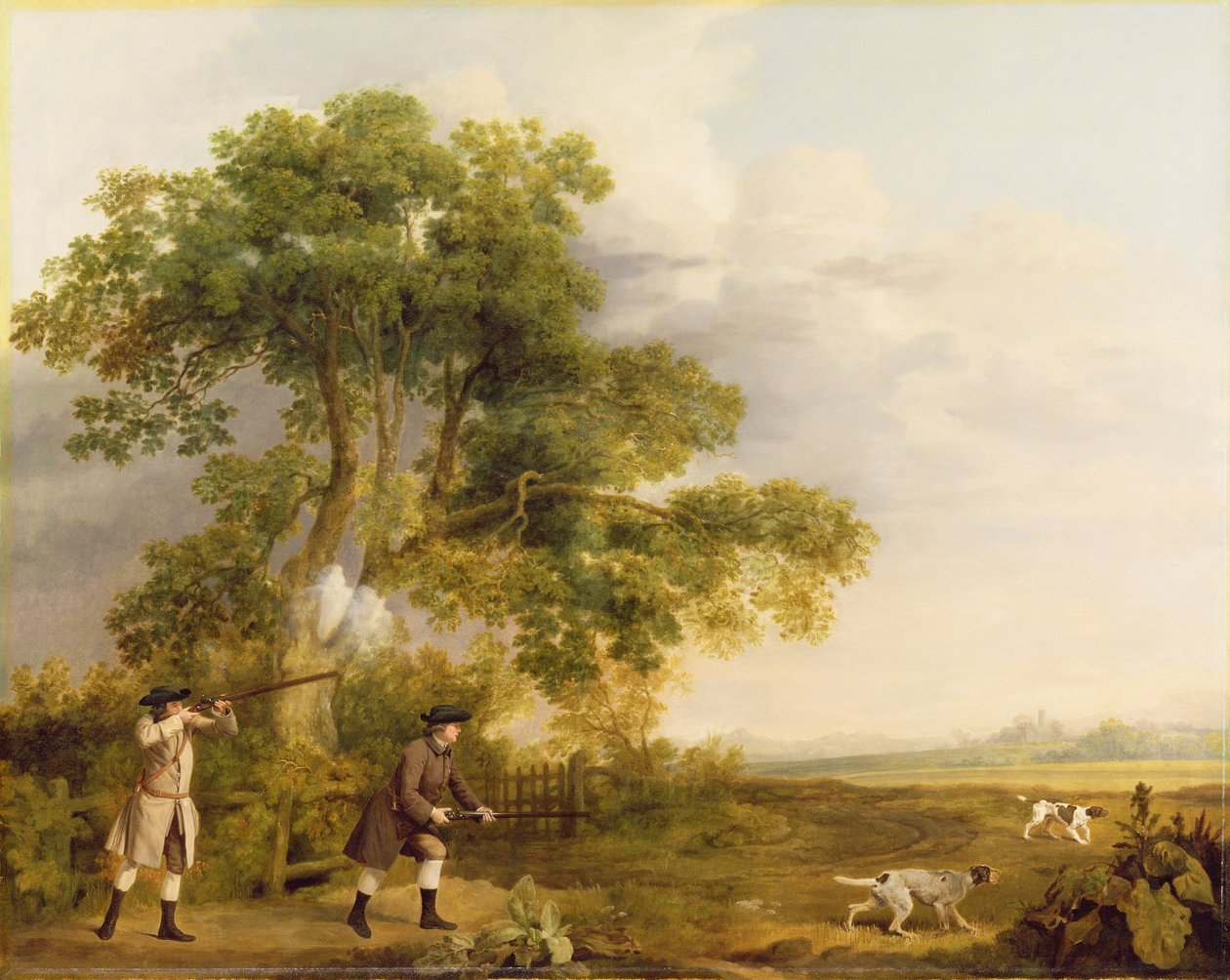 Twee heren aan het jagen door George Stubbs