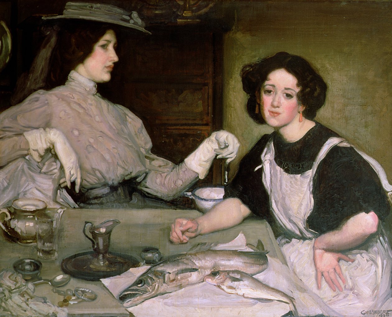 Lottie en de dame door George Washington Lambert