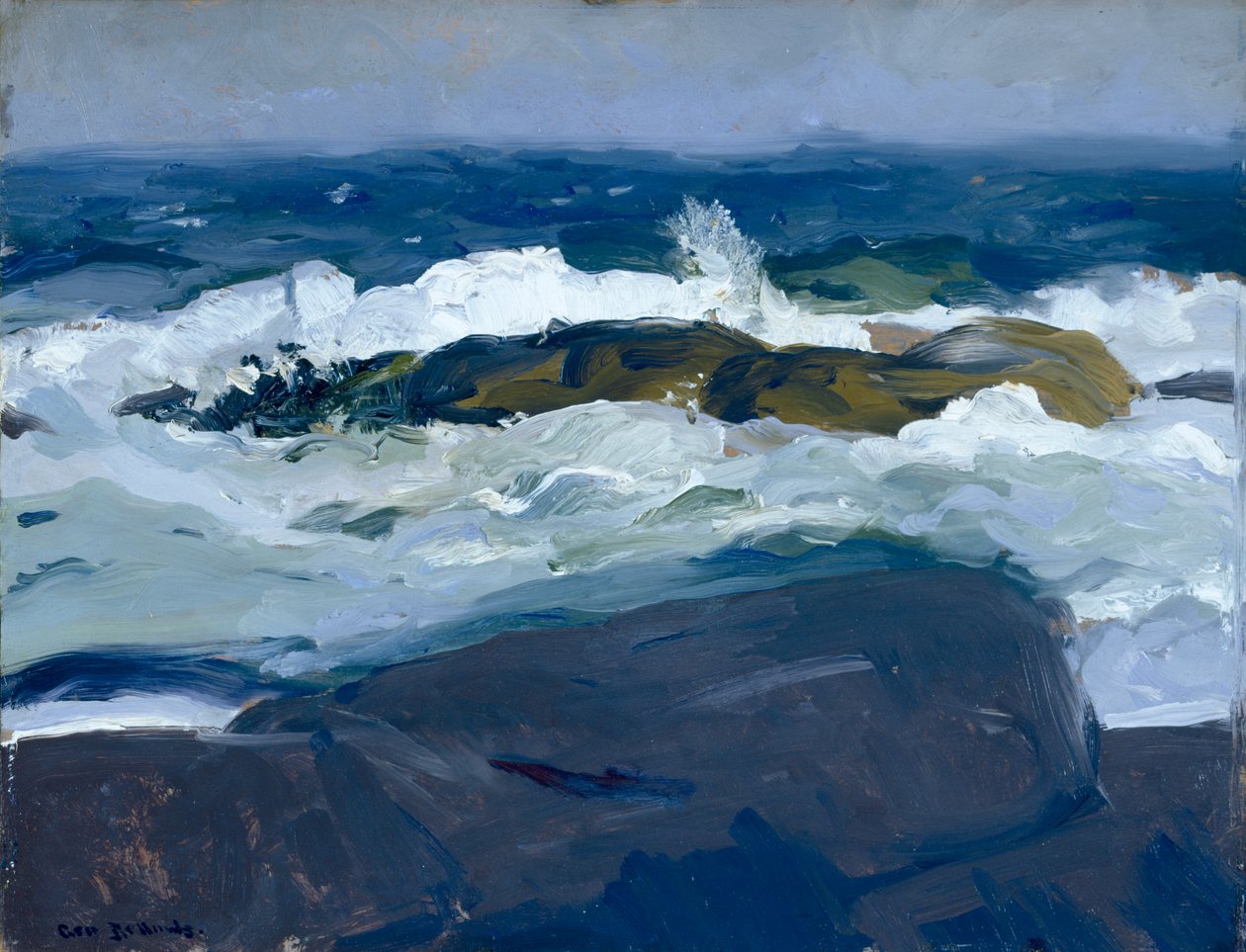 Rotsrif, Maine, 1913 door George Wesley Bellows