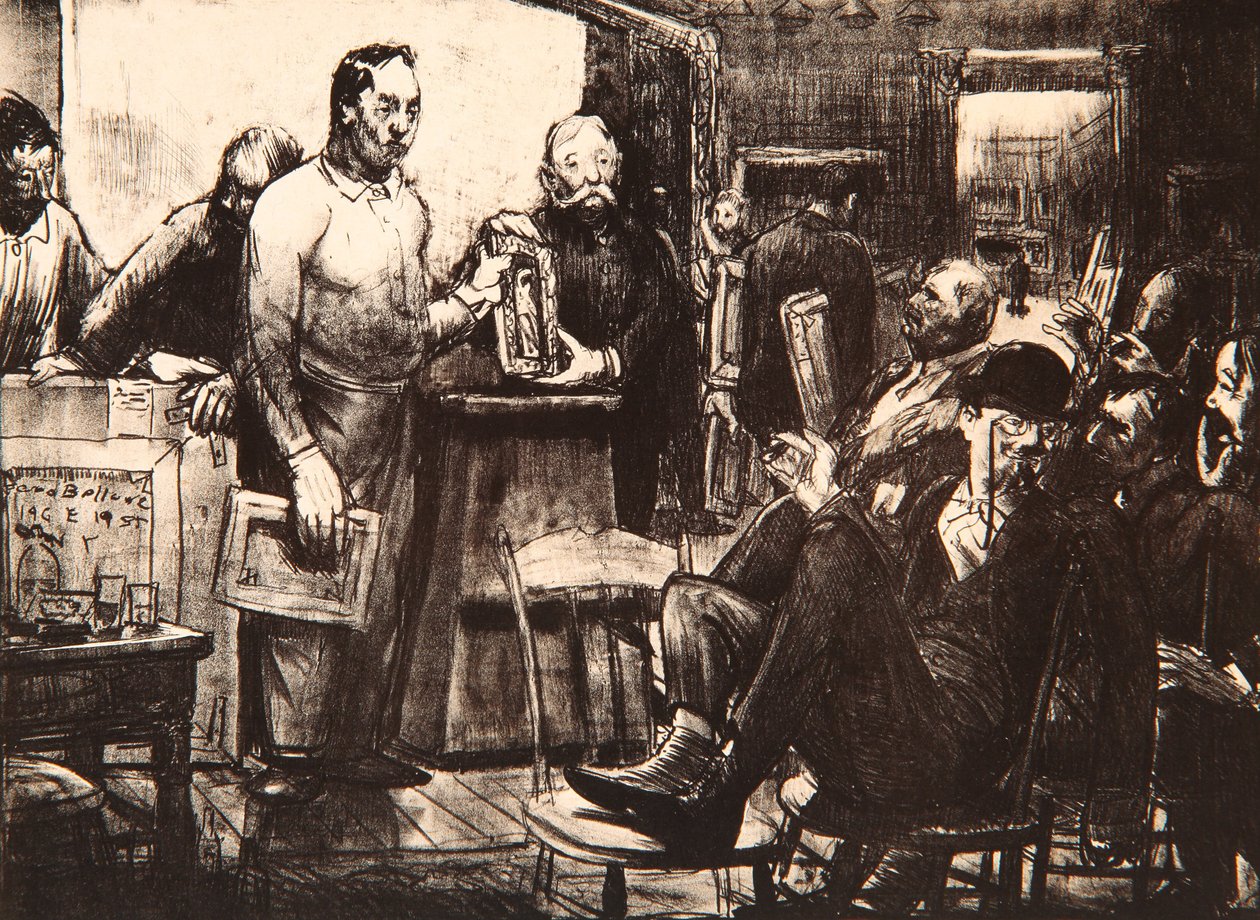 De jury, 1916 door George Wesley Bellows